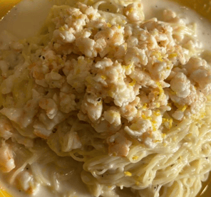 tagliolini cacio e pepe e lime