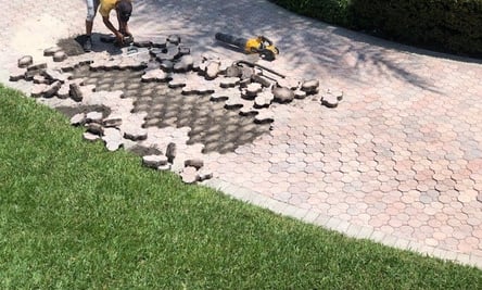 DRIVEWAY PAVER REPAIR BY PSI POWER WASHING 