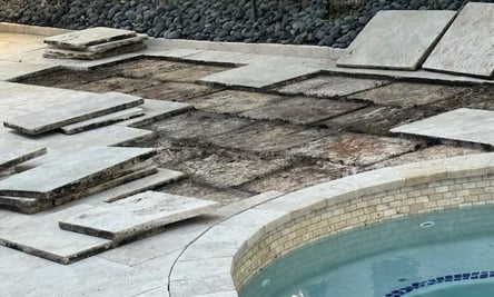 TRAVERTINE PATIO REPAIR BY PSI POWER WASHING 