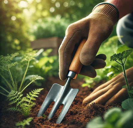 a hand weeder 