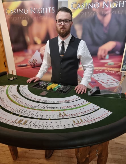 Me, Stephen Butler at a just for fun blackjack table