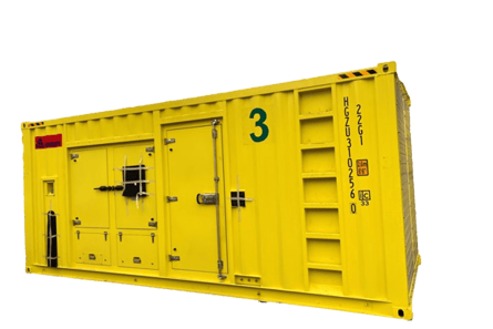 a yellow container container with a number 3 on it