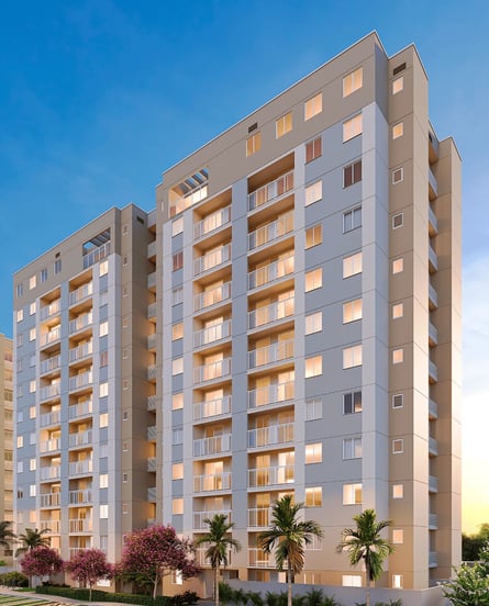 Fachada de uma das torres dos condomínios Alto do Horizonte e Alto da Alvorada