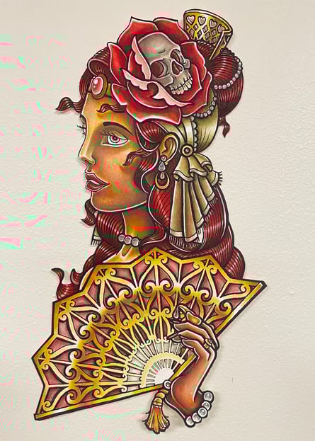 Tattoo Design Wannado of a colorful Gitana