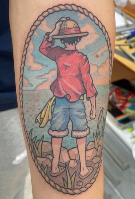 One Piece Monkey D. Ruffy tattoo