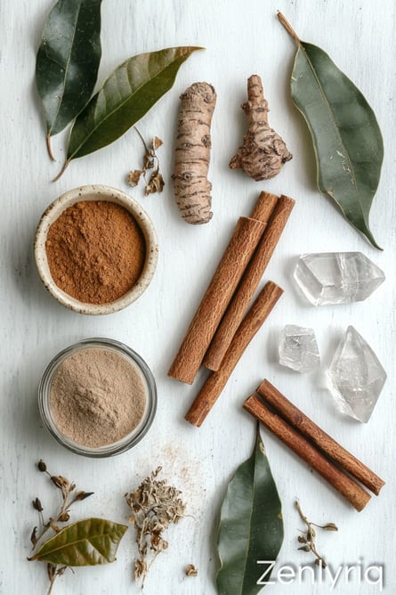 herbal ingredients displayed neatly, ideal for natural blood sugar support routine