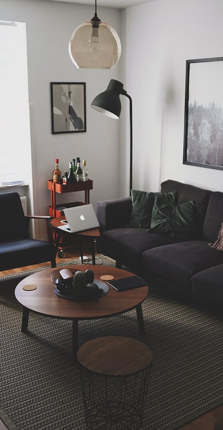 Bright living room with modern inventory