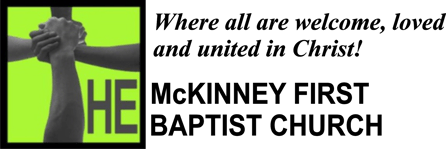 The McKinney First Baptist Church (TMFBC) logo