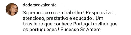 Opinião de cliente sobre o serviço da Jornada o Sol