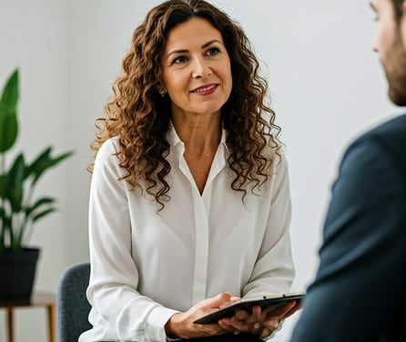 psicoterapeuta en una terapia con un consultante