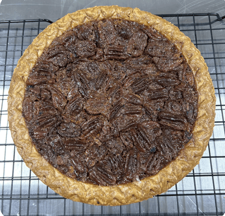 Homemade pecan pie is typically a special order item. Use the form below or give us a call..