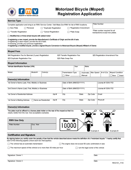 Moped Registration Application