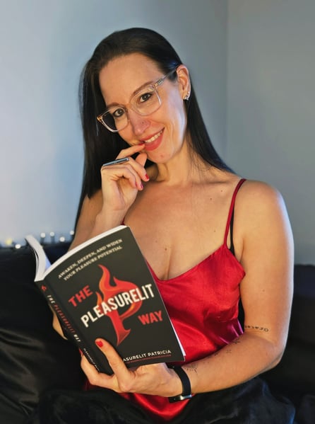 Pleasurelit Patricia with her bestseller book The Pleasurelit Way. 