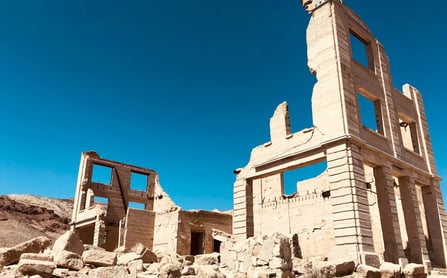 Death Valley, CA - Rhyolite Ghost Town, within 10 years all 10,000 people vanished