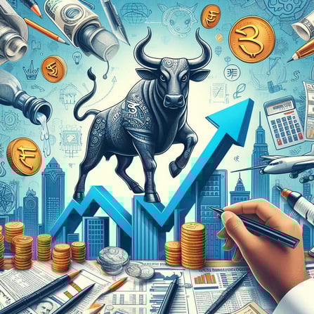 a man is holding a pen and looking at a bull