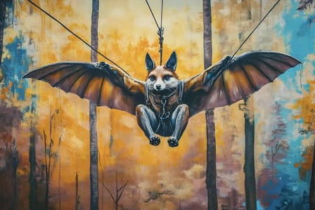 a flying fox on a flying fox