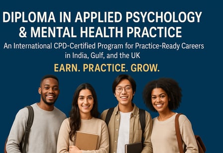CPD-UK certified Diploma in Applied Psychology banner with international students