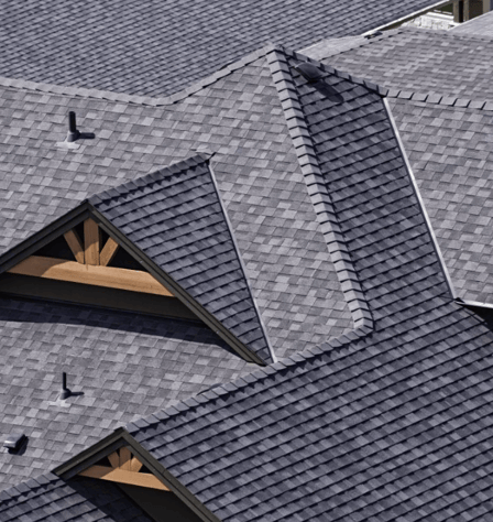 a roof with a roofing shinning