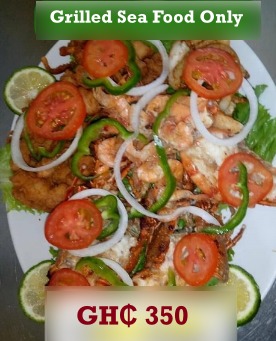 Grilled Sea food at de place restaurant gh