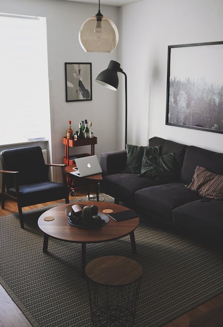 Bright living room with modern inventory