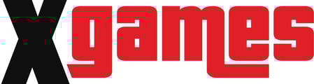 a logo for the x games, leader in gaming, sports betting and online casino in Nigeria