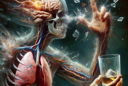 Lejra a human body with alcohol