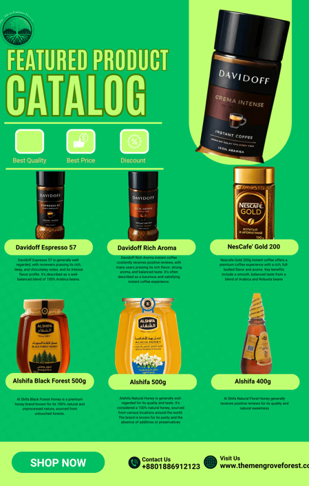 Coffee Products (Top Section) Davidoff Espresso 57 Alt Text: "Davidoff Espresso 57 Instant Coffee –