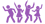 purple people dancing icon