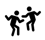 a couple of people holding hands and standing in a circle