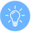 Symbool van een gloeilamp dat creativiteit en inspiratie vertegenwoordigt