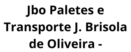 Jbo Paletes e Transporte J. Brisola de Oliveira - Fabricacao de Paletes logo