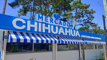 fachada de chihuahua con retroiluminacion