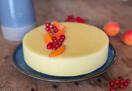 entremet abricot groseille