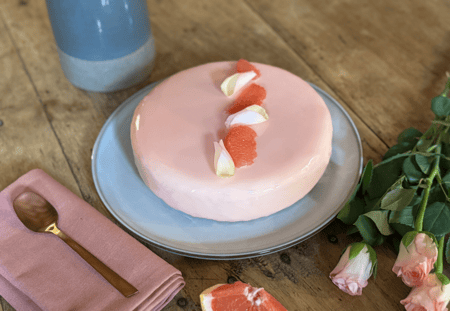 entremet rose pamplemousse
