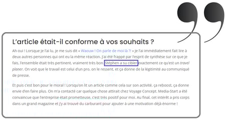 avis client