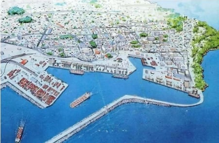 a drawing of Latakia Port