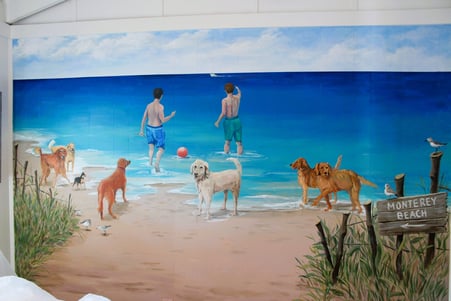 bespoke beach mural by artworks by marcine in lavalette nj