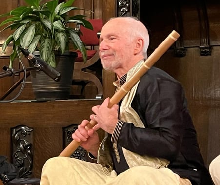 Lyon Leifer playing Indian banboo flute