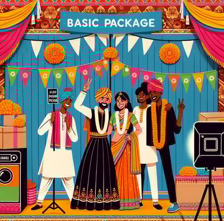 a man and woman in traditional indian wedding attire