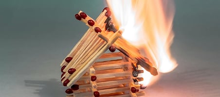 Matches on fire