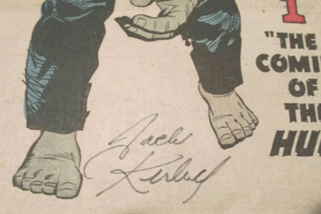 Jack Kirby Signed hulk thor x-men comic book