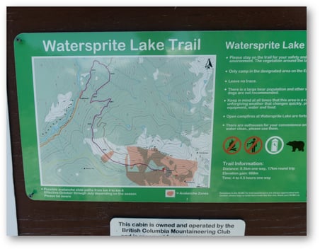 Watersprite Lake Trail sign