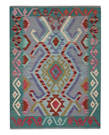 CHALK KILIM - 107cm x 77cm (3'9 x 2'6) - KILIM RUGS - HANDMADE RUG COMPANY
