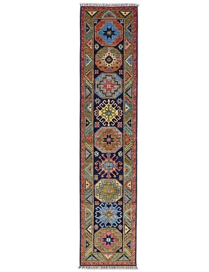 TURKMEN RUNNER - 292cm x 62cm (9'7 x 2') - NARROW HALL RUNNERS - ARTISAN CARPET