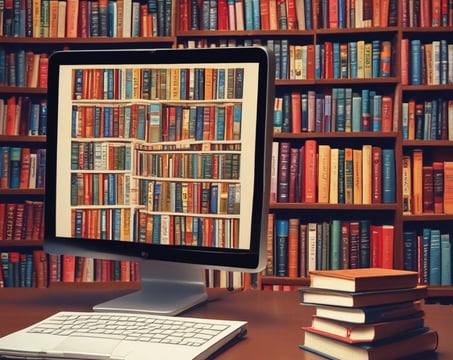 A hand holding a smartphone displaying an online shopping webpage. The screen shows a listing for a unisex sweatshirt with multiple images of a person modeling the garment. The background is a blurred scene of trees and green grass, suggesting an outdoor setting.