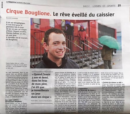 les médias plébiscitent le Cirque d'Hiver Bouglione On Tour à Brest en 2016