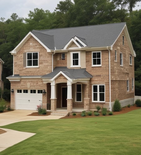 Home with new roof after replacement - AI generated