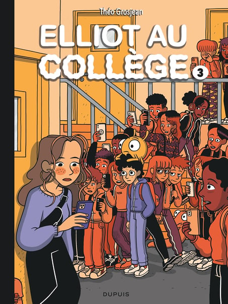 Première de couverture du tome 3 de la BD Elliott au collège