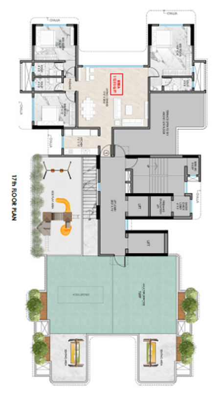 Floor Plan Aditya Breeze, Near Zudio, Opp Infinity Mall, Navy Colony, Kanchpada,, Malad West