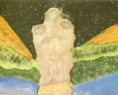 Shri Kal Bhairav, acquerello di Babaji